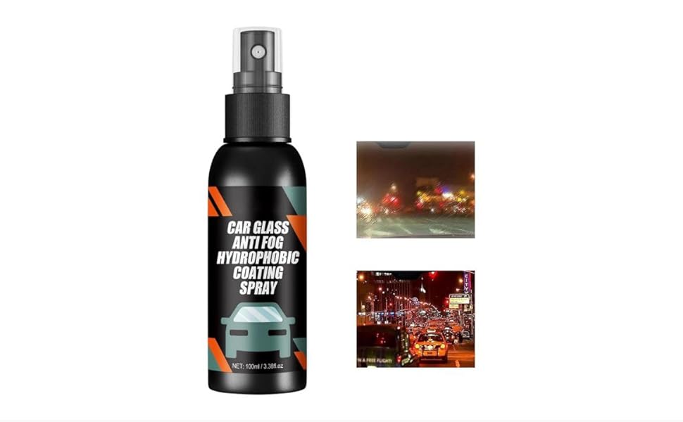 Car Glass Anti- Fog Hydrophobic Coating 300ML Pack of 3
